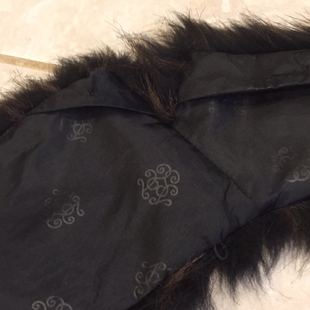 Faux fur collar black and brown - Picture 4 of 6